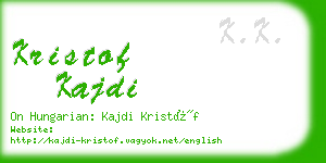 kristof kajdi business card